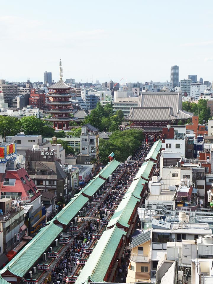11 Best Places to View the Tokyo Skyline for Free: Asakusa Culture Information Center (Taito City)