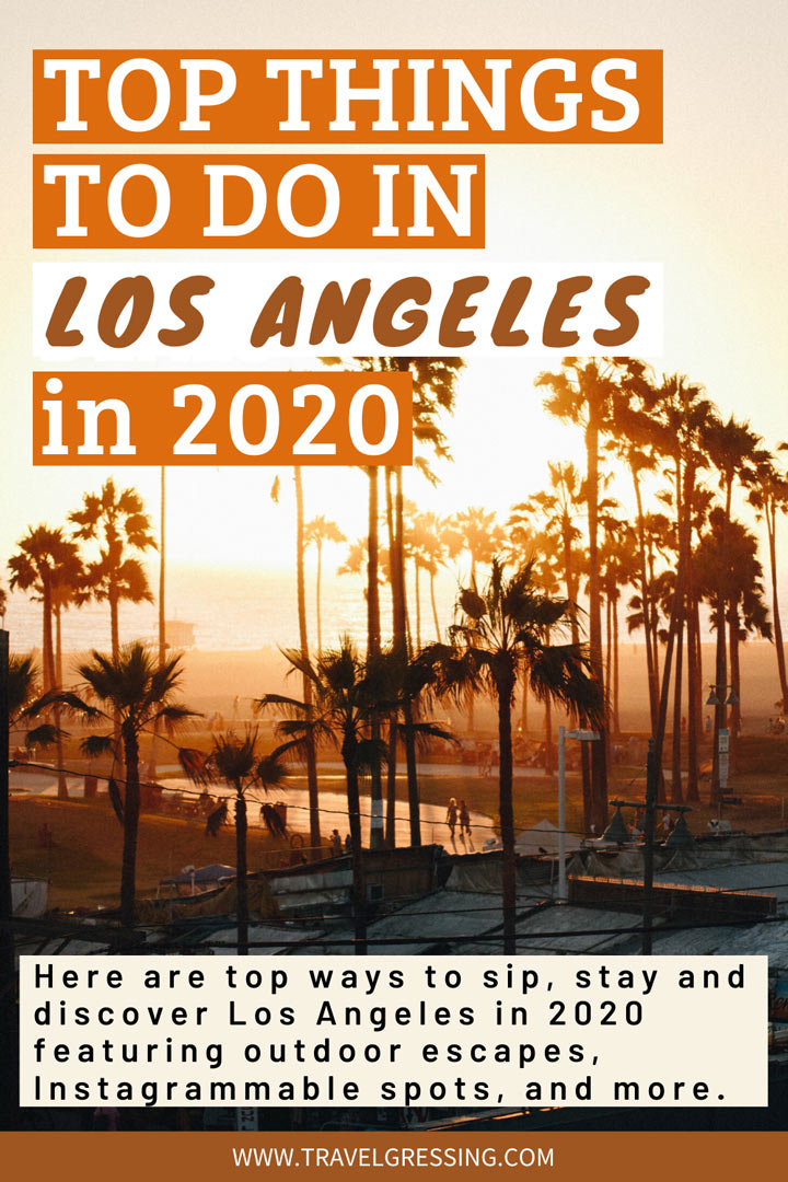 There is still much to be explored in Los Angeles in 2020. Here are top ways to sip, stay and discover Los Angeles California this year featuring outdoor escapes, Instagrammable spots, and more. #LosAngeles | Los Angeles | Los Angeles Travel | Los Angeles Things To Do | Los Angeles Vacation | Los Angeles Weekend | What to do in Los Angeles | Los Angeles Attractions | Los Angeles 2020 | LA Travel | LA | California