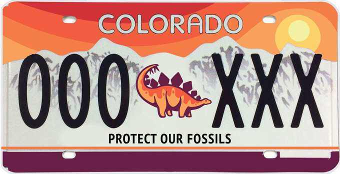 Colorado License Plates Go Prehistoric