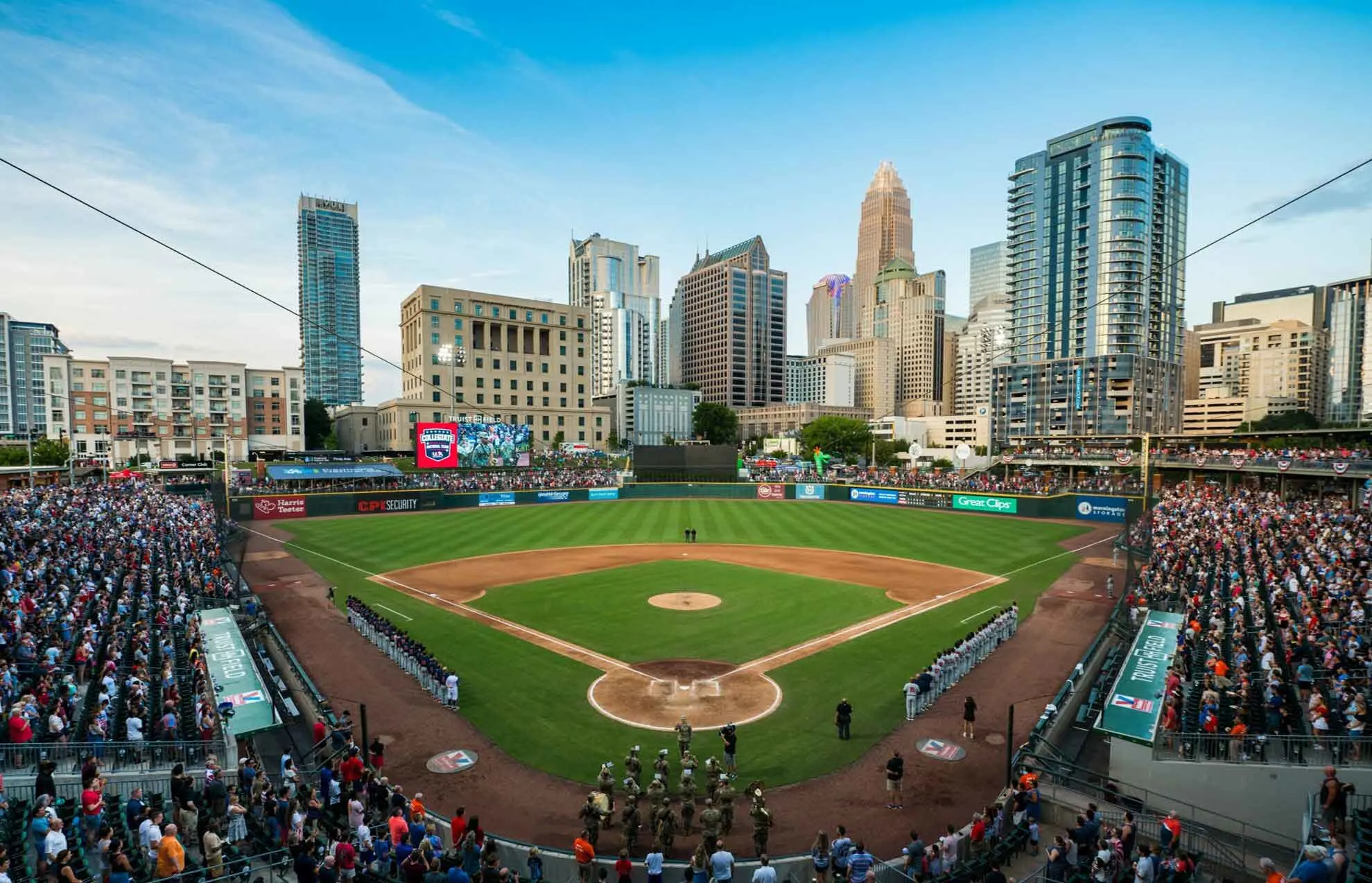 Wyndham Hotels and Resorts is now the Official Hotel Partner of Minor League Baseball (MiLB) with its award-winning loyalty program, Wyndham Rewards, MiLB’s Official Hotel Loyalty Partner. Above: Truist Field, home of the Charlotte Knights, in Charlotte, NC.